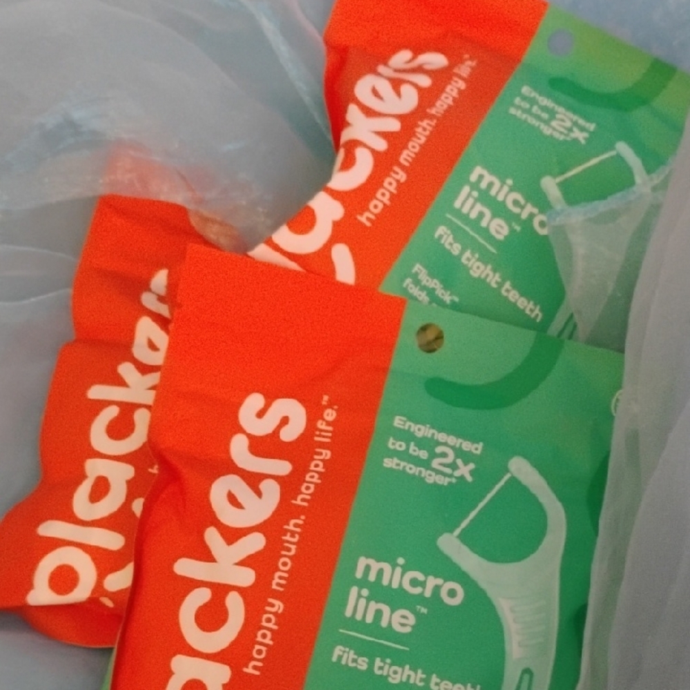 Micro Line Dental Flossers - Green and Orange